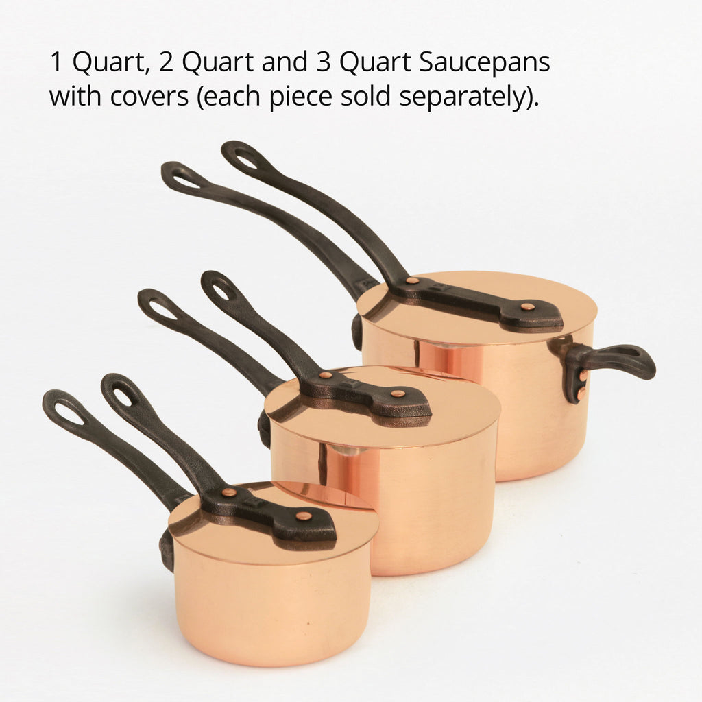 Mainstays 1 Quart, 2 Quart, & 3 Quart Sauce Pan Set, 3 Pieces