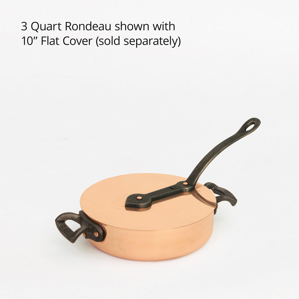 The 3 Quart Rondeau – Brooklyn Copper Cookware